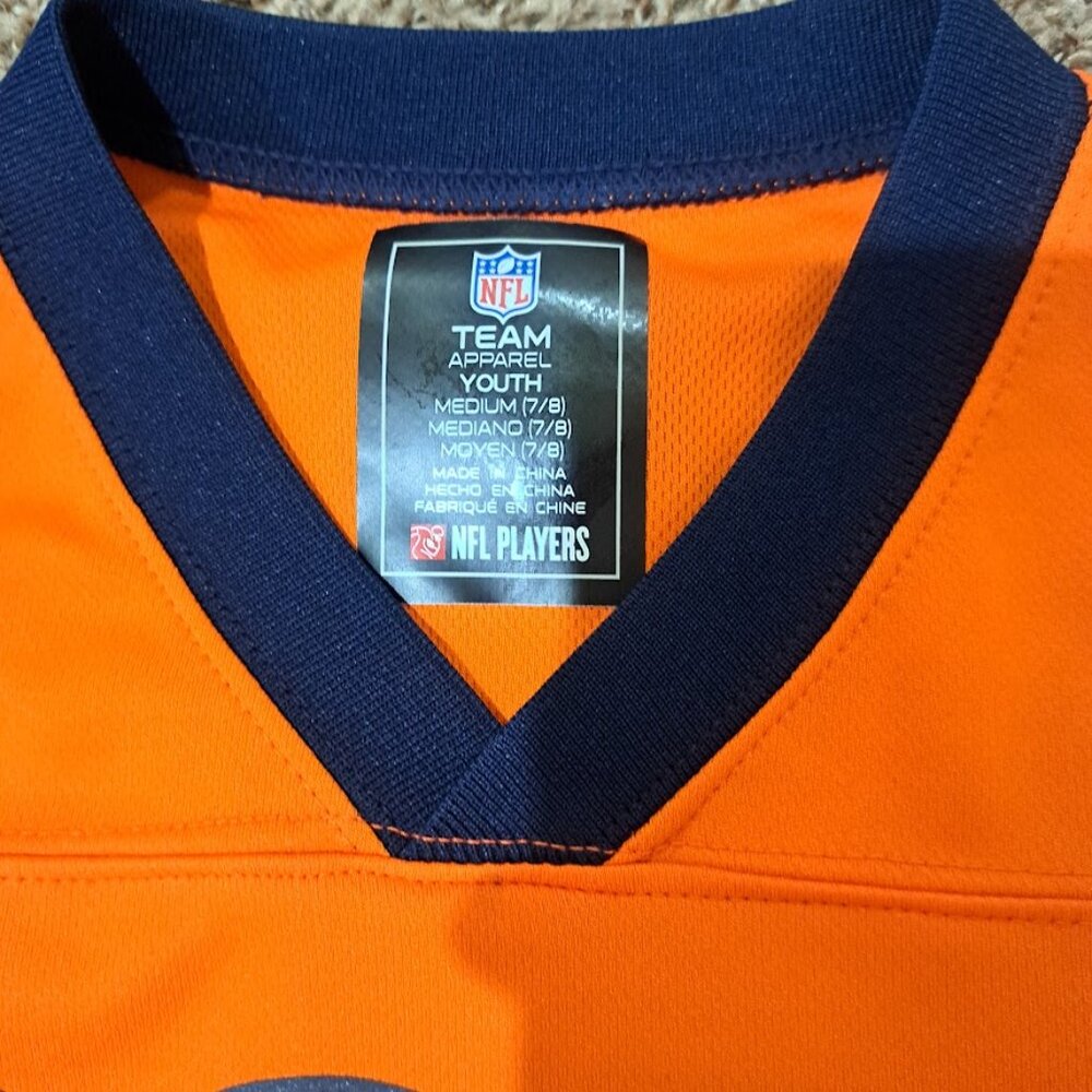 NFL Denver Bronco Team apparel set of 2 shirts jersey girls size 8 orange grey - Picture 4 of 11